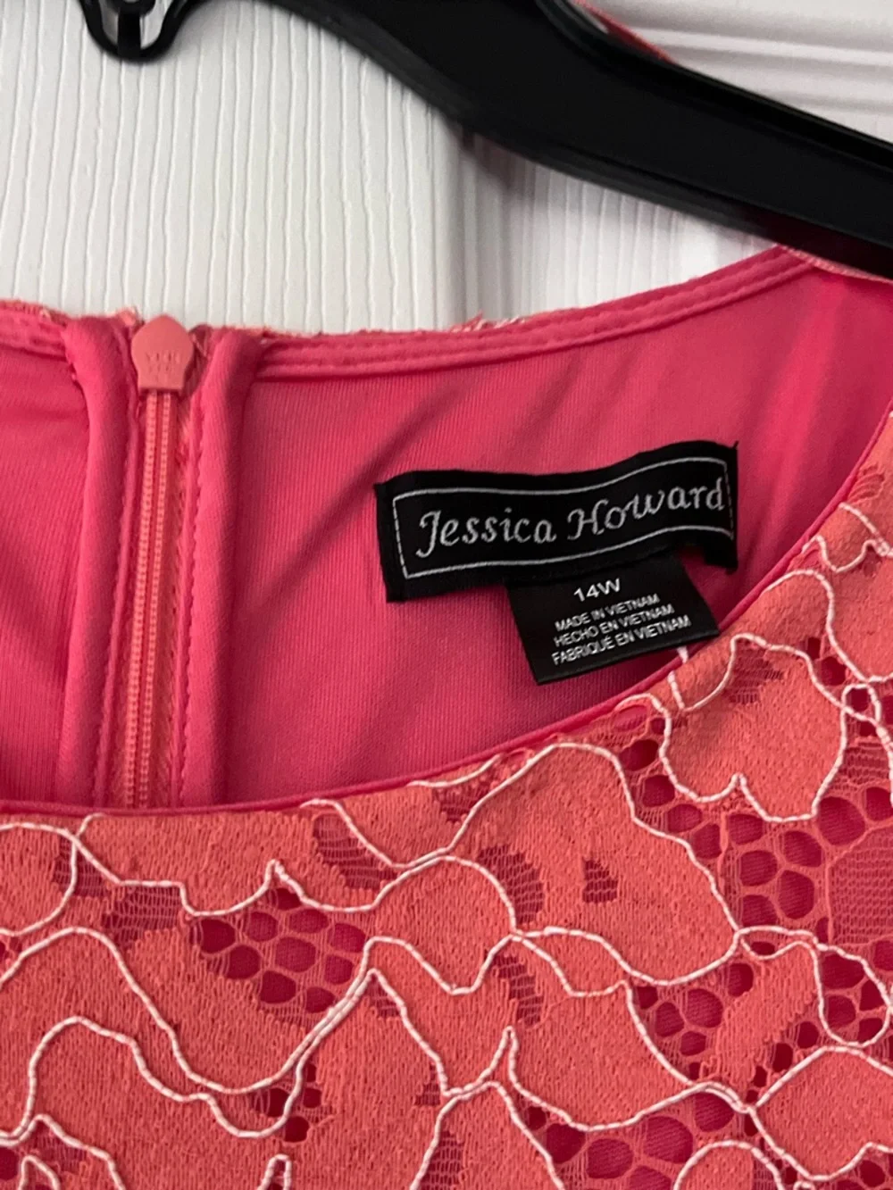 Jessica Howard coral  Lace Midi Dress - Picture 2 of 5